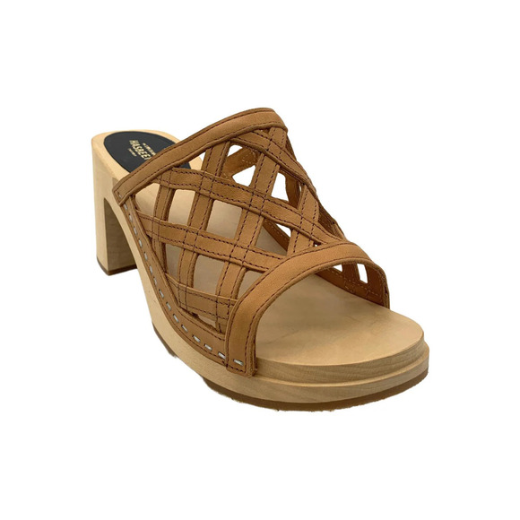 Swedish Hasbeens Shoes - Swedish Hasbeens Women's Basket Clog Nature - Medium